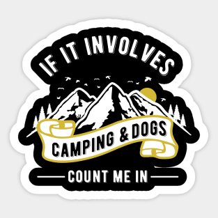 camping with my dogs Sticker